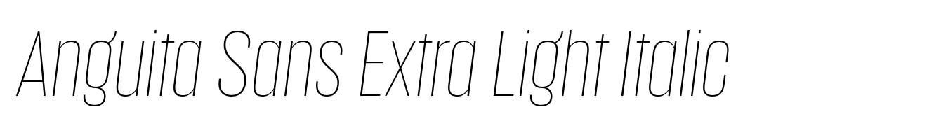 Anguita Sans Extra Light Italic